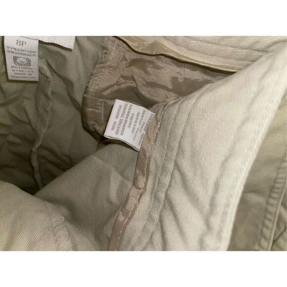 Charter club Katherine fit pleated khaki cotton casual pants size 8P - Picture 7 of 8